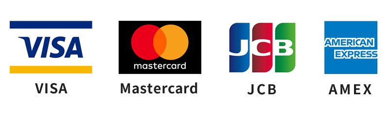 VISA Mastercard JCB AMEX
